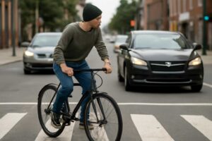横断歩道で自転車にまたがった人が危険な理由と正しい渡り方