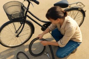 ママチャリのチューブ交換を自分でやる！費用を半分に抑える方法
